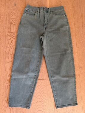 Madewell Balloon Jeans in Faded Shale (Green/Blue)